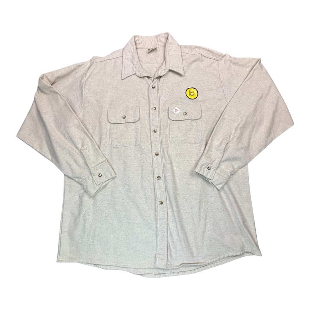 Vintage NEW Five Brother Chamois Cotton Work Shirt Mens 2XLT Cream USA Made NOS